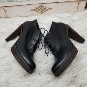 Cole Haan block heel leather ankle boots Nike air